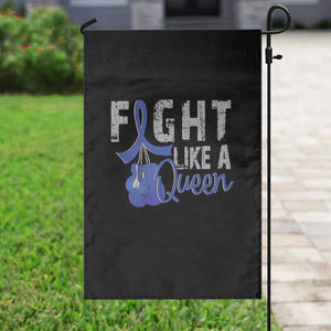 Fight Like A Queen Garden Flag Blue Ribbon Colon Cancer Awareness TS10 Print Your Wear