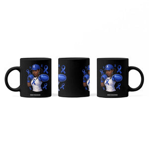 Black Women Fight Colon Cancer Blue Ribbon Coffee Mug African American Girls TS10 Print Your Wear