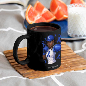 Black Women Fight Colon Cancer Blue Ribbon Coffee Mug African American Girls TS10 Print Your Wear