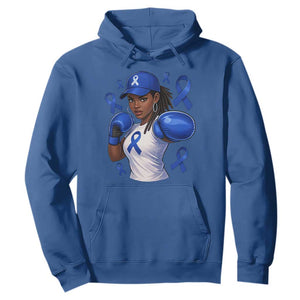 Black Women Fight Colon Cancer Blue Ribbon Hoodie African American Girls TS10 Royal Blue Print Your Wear