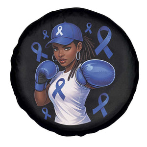 Black Women Fight Colon Cancer Blue Ribbon Spare Tire Cover African American Girls TS10 Print Your Wear