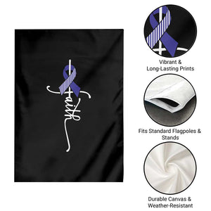 Faith ALS Awareness Garden Flag Blue Ribbon Motivational TS10 Print Your Wear