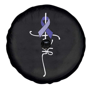 Faith ALS Awareness Spare Tire Cover Blue Ribbon Motivational TS10 Print Your Wear