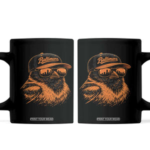 Retro Baltimore Coffee Mug City Pride Oriole With Sunglasses TS10 Black Print Your Wear