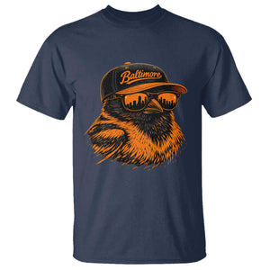 Retro Baltimore T Shirt City Pride Oriole With Sunglasses TS10 Navy Print Your Wear