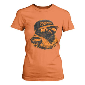 Retro Baltimore T Shirt For Women City Pride Oriole With Sunglasses TS10 Orange Print Your Wear