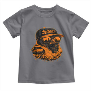 Retro Baltimore Toddler T Shirt City Pride Oriole With Sunglasses TS10 Charcoal Print Your Wear
