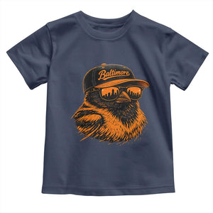 Retro Baltimore Toddler T Shirt City Pride Oriole With Sunglasses TS10 Navy Print Your Wear