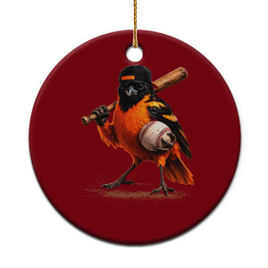 Oriole Baseball Player Ceramic Ornament Retro Funny Bird Mascot Baseball Fans TS10 1pc Red Print Your Wear