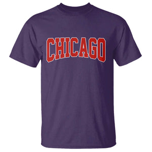 Retro Chicago T Shirt Vintage Chicago Throwback Athletic Sports Style 80s 90s TS10 Purple Print Your Wear