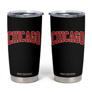 Retro Chicago Tumbler Cup Vintage Chicago Throwback Athletic Sports Style 80s 90s TS10 Black Print Your Wear