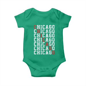 Vintage Chicago Baby Onesie Retro Distressed Classic Chicago TS10 Irish Green Print Your Wear