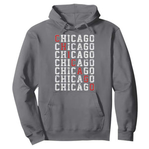 Vintage Chicago Hoodie Retro Distressed Classic Chicago TS10 Charcoal Print Your Wear