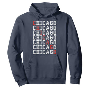 Vintage Chicago Hoodie Retro Distressed Classic Chicago TS10 Navy Print Your Wear