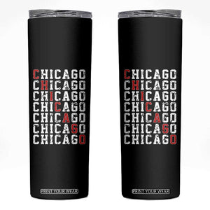 Vintage Chicago Skinny Tumbler Retro Distressed Classic Chicago TS10 Black Print Your Wear