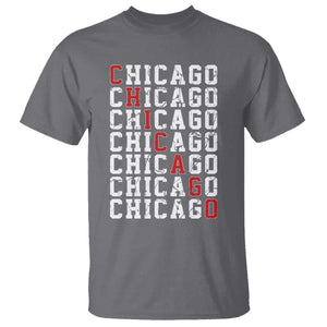 Vintage Chicago T Shirt Retro Distressed Classic Chicago TS10 Charcoal Print Your Wear