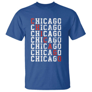 Vintage Chicago T Shirt Retro Distressed Classic Chicago TS10 Royal Blue Print Your Wear