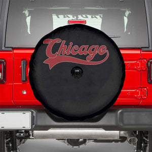 Retro Chicago Spare Tire Cover Varsity Script Vintage Sports Jersey Style 80s 90s TS10 Black Print Your Wear