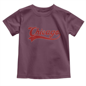 Retro Chicago Toddler T Shirt Varsity Script Vintage Sports Jersey Style 80s 90s TS10 Maroon Print Your Wear