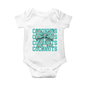Retro Coconuts Coquette Bow Baby Onesie Summer Beach Coconut Fruit Humor TS10 White Print Your Wear