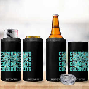 Retro Coconuts Coquette Bow 4 in 1 Can Cooler Tumbler Summer Beach Coconut Fruit Humor TS10 Print Your Wear