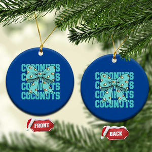 Retro Coconuts Coquette Bow Ceramic Ornament Summer Beach Coconut Fruit Humor TS10 1pc Blue Print Your Wear