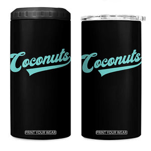 Vintage Coconut 4 in 1 Can Cooler Tumbler Retro Throwback Popular Fruit Humor Coconuts Classic TS10 One Size: 16 oz Black Print Your Wear