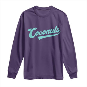 Vintage Coconut Long Sleeve Shirt Retro Throwback Popular Fruit Humor Coconuts Classic TS10 Purple Print Your Wear