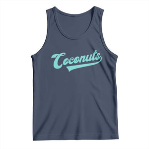 Vintage Coconut Tank Top Retro Throwback Popular Fruit Humor Coconuts Classic TS10 Navy Print Your Wear