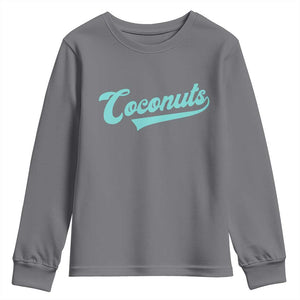 Vintage Coconut Youth Sweatshirt Retro Throwback Popular Fruit Humor Coconuts Classic TS10 Charcoal Print Your Wear