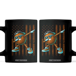 Dabbing Coconut Coffee Mug Retro American Flag Fruit Lover TS10 Black Print Your Wear