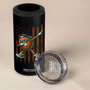 Dabbing Coconut 4 in 1 Can Cooler Tumbler Retro American Flag Fruit Lover TS10 Print Your Wear