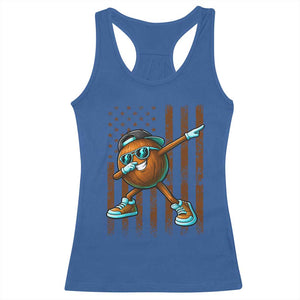 Dabbing Coconut Racerback Tank Top Retro American Flag Fruit Lover TS10 Royal Blue Print Your Wear