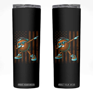 Dabbing Coconut Skinny Tumbler Retro American Flag Fruit Lover TS10 Black Print Your Wear