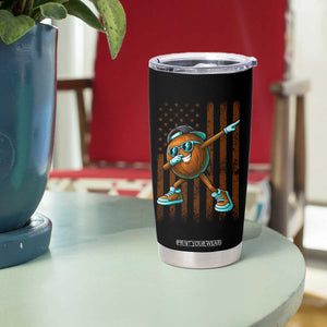 Dabbing Coconut Tumbler Cup Retro American Flag Fruit Lover TS10 Print Your Wear