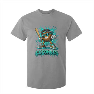 Baseball Coconut T Shirt For Kid Funny Graffiti Splatter Sports TS10 Sport Gray Print Your Wear