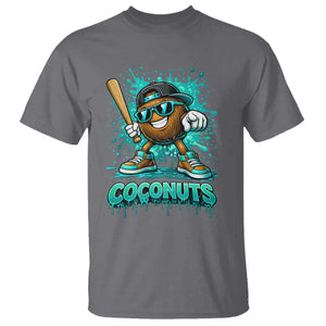 Baseball Coconut T Shirt Funny Graffiti Splatter Sports TS10 Charcoal Print Your Wear