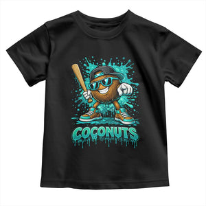 Baseball Coconut Toddler T Shirt Funny Graffiti Splatter Sports TS10 Black Print Your Wear