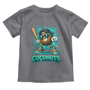 Baseball Coconut Toddler T Shirt Funny Graffiti Splatter Sports TS10 Charcoal Print Your Wear