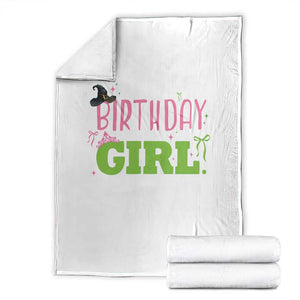 Birthday Girl Throw Blanket Witch Pink Green Toddler Baby 1st 2nd 3rd 4th 5th 6th 7th TS10 White Print Your Wear