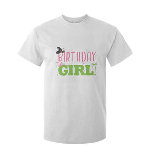 Birthday Girl T Shirt For Kid Witch Pink Green Toddler Baby 1st 2nd 3rd 4th 5th 6th 7th TS10 White Print Your Wear