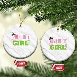 Birthday Girl Ceramic Ornament Witch Pink Green Toddler Baby 1st 2nd 3rd 4th 5th 6th 7th TS10 1pc White Marble Print Your Wear
