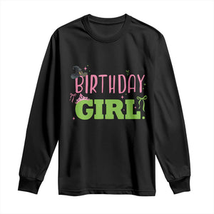 Birthday Girl Long Sleeve Shirt Witch Pink Green Toddler Baby 1st 2nd 3rd 4th 5th 6th 7th TS10 Black Print Your Wear