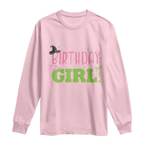 Birthday Girl Long Sleeve Shirt Witch Pink Green Toddler Baby 1st 2nd 3rd 4th 5th 6th 7th TS10 Light Pink Print Your Wear