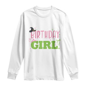 Birthday Girl Long Sleeve Shirt Witch Pink Green Toddler Baby 1st 2nd 3rd 4th 5th 6th 7th TS10 White Print Your Wear