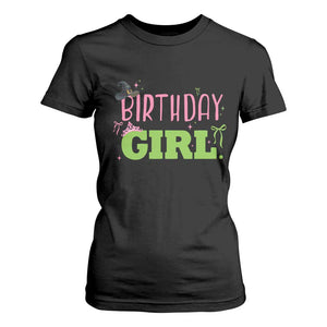 Birthday Girl T Shirt For Women Witch Pink Green Toddler Baby 1st 2nd 3rd 4th 5th 6th 7th TS10 Black Print Your Wear