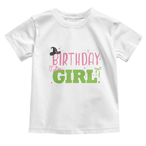 Birthday Girl Toddler T Shirt Witch Pink Green Toddler Baby 1st 2nd 3rd 4th 5th 6th 7th TS10 White Print Your Wear