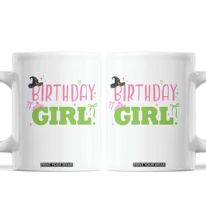 Birthday Girl Coffee Mug Witch Pink Green Toddler Baby 1st 2nd 3rd 4th 5th 6th 7th TS10 White Print Your Wear