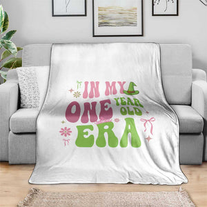 Baby Girl First Birthday Outfit Throw Blanket In My One Year Old Era Witch Pink Green TS10 Print Your Wear