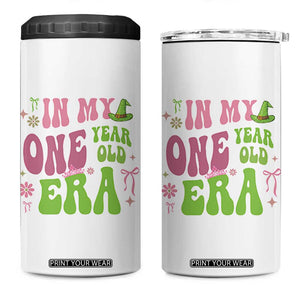 Baby Girl First Birthday Outfit 4 in 1 Can Cooler Tumbler In My One Year Old Era Witch Pink Green TS10 One Size: 16 oz White Print Your Wear